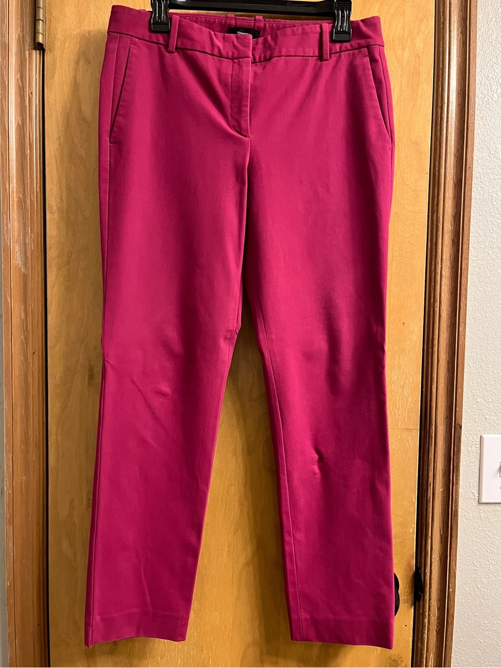 Theory Magenta Slim Straight Pants 8